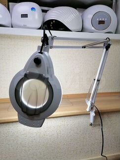Лампа-лупа настольная на струбцине