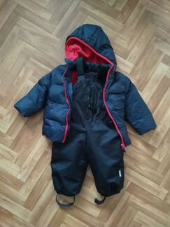 Куртка зимняя пух + полукомбинезон 86 р