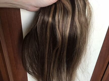 Волосы натуральные на заколках45см б/у