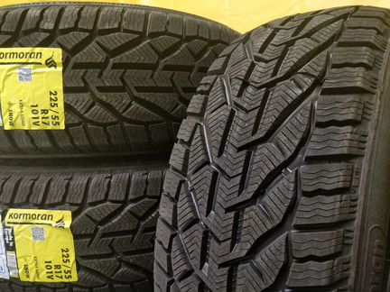 225 55 17 зимние шины, новые липучка Kormoran