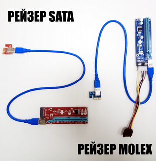 Рейзер для ферм SATA molex