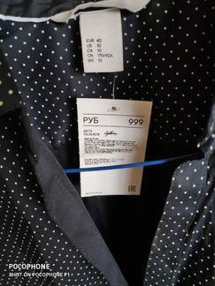 Новая женская рубашка, черная в горошек,H&M