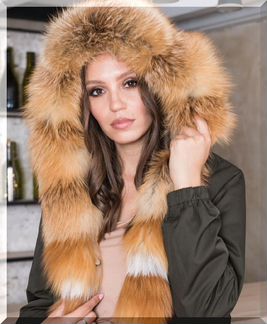 Парка с натуральным мехом