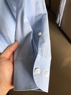 Сорочка slim fit 43 синяя