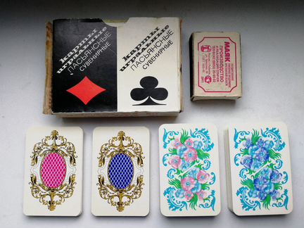 Карты игральные пасьянсные сувенирные СССР