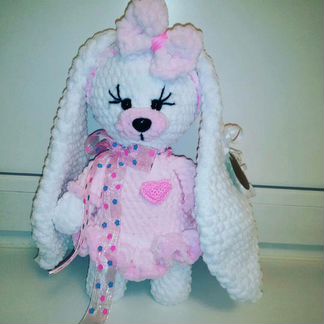 Игрушка зайка с большими ушами