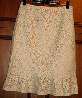 Гипюровая нарядная юбка на подкладке 42-44р.росс