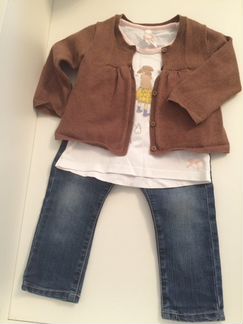 Джинсы, футболка и кофта Zara)