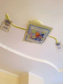 Светильник детский потолочный и тюль