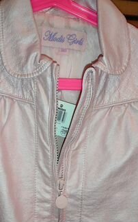 Куртка для девочки из искусственной кожи