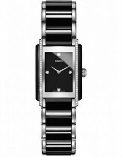 Rado Integral Black Dial Two Tone Diamond 153.0217