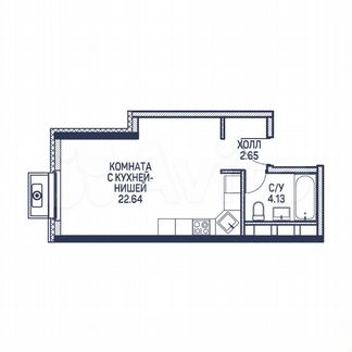 Квартира-студия, 29.4 м², 15/22 эт.