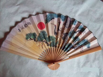 Старинный Китайский настенный веер