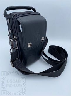 Кожаная мужская сумка через плечо, на ремень Oscar