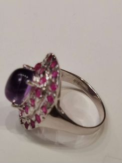 Серебряное кольцо с аметистом