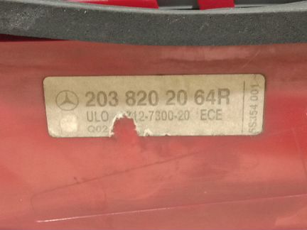 Стоп-сигнал задний правый Mercedes-Benz C-Class