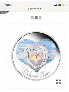 Forever love Dolphins монета 50 центов Тувалу 2013