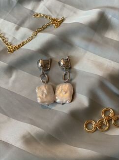 Серьги с барочным жемчугом