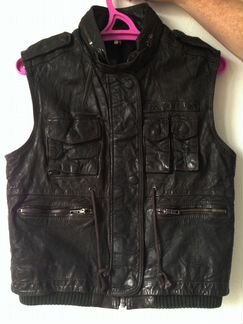 Жилет Topshop кожаный