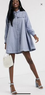 Платье трапеция ASOS из хлопка S