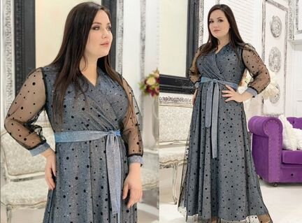 Вечернее платье в пол размер 54-56