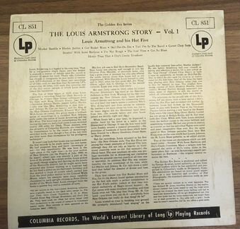 Louis Armstrong story vol.1 and His Hot Five LP