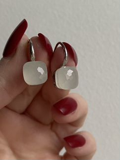 Серьги серебро 925 родий