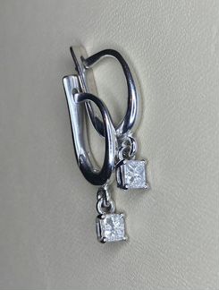 Золотые серьги с бриллиантами 0,44 Ct