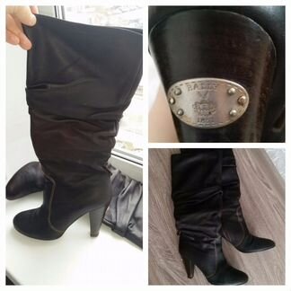 Сапоги кожаные bally цвет коричневый оригинал