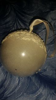 Рождественский шар пластик ручная работа