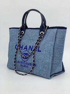 Сумка Shopping Chanel большая голубая