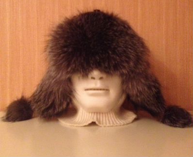 Шапка-ушанка, женская, новая, натуральная, чернобу