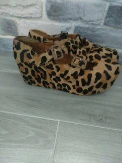 Леопардовые туфли Jeffrey Campbell на платформе