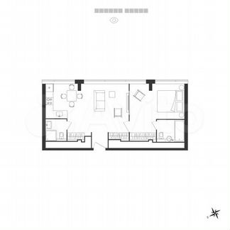 Апартаменты-студия, 53.9 м², 12/26 эт.