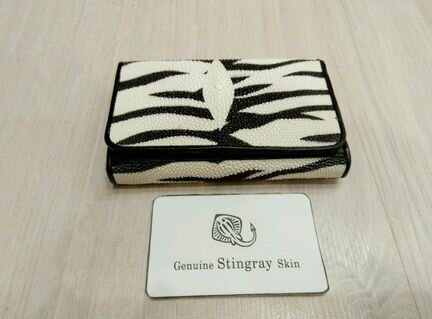 Кошелек из натуральной кожи ската