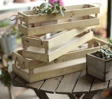 Ящик деревянный декоративный для цветов и вещей