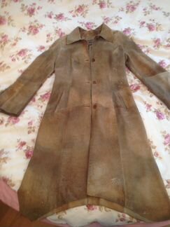 Замшевое пальто