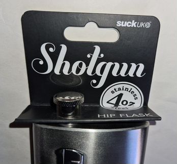 Фляжка стальная Shotgun с пистолетом Англия