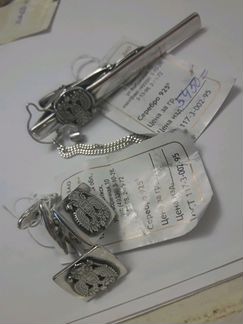 Запонки и зажим для галстука