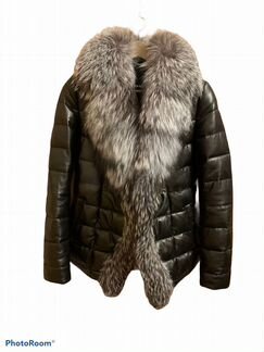 Кожаная куртка с мехом, пуховик, Снежная королева