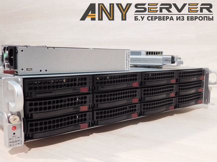 Сервер Supermicro 6028U 2xE5-2680v4 256Gb 12x3.5