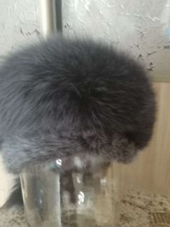 Шапка зимняя стриженная норка с песцом