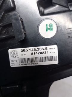 Фонарь правый внешний Volkswagen Passat B8