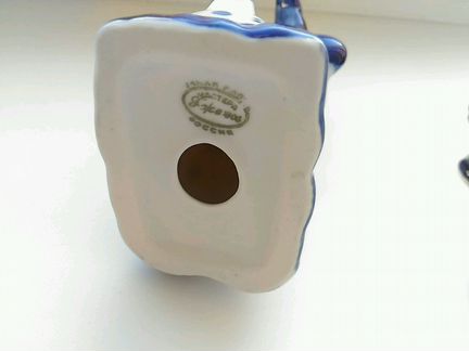 Гжель, пепельница, фигурки