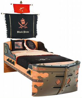 Кровать корабль Black Pirate cilek