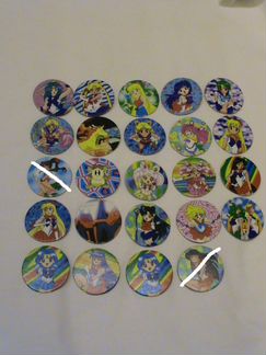 Сотки Sailor Moon 90-ые годы бумажные капс Caps