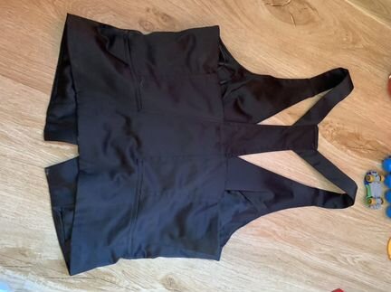 Жилет чёрный атлас