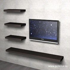 Полки со скрытым креплением из тамбурата