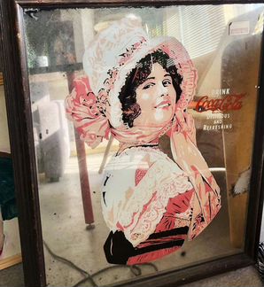 Зеркало кока-кола, Coca-Cola Mirror, винтаж