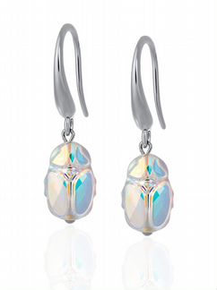 Серебряные серьги с кристаллами Swarovski